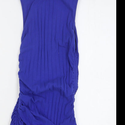 SheIn Womens Blue Cotton Bodycon Size 6 Round Neck Pullover