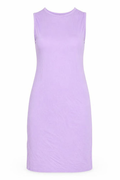 I SAW IT FIRST Womens Pink Viscose Tank Dress Size 6 Round Neck Pullover