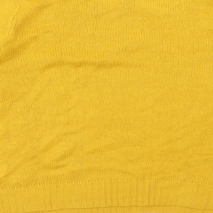 Womens UK Size S Divided Yellow Pullover Jumper