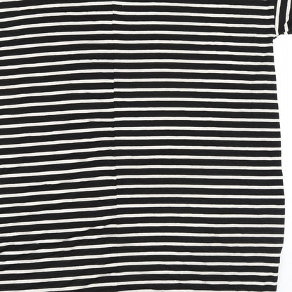 New Look Womens Multicoloured Striped Viscose T-Shirt Dress Size 8 Round Neck