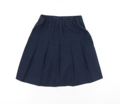 Dunnes Stores Girls Blue Polyester Pleated Skirt Size 4-5 Years Regular
