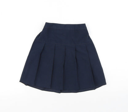 Dunnes Stores Girls Blue Polyester Pleated Skirt Size 4-5 Years Regular