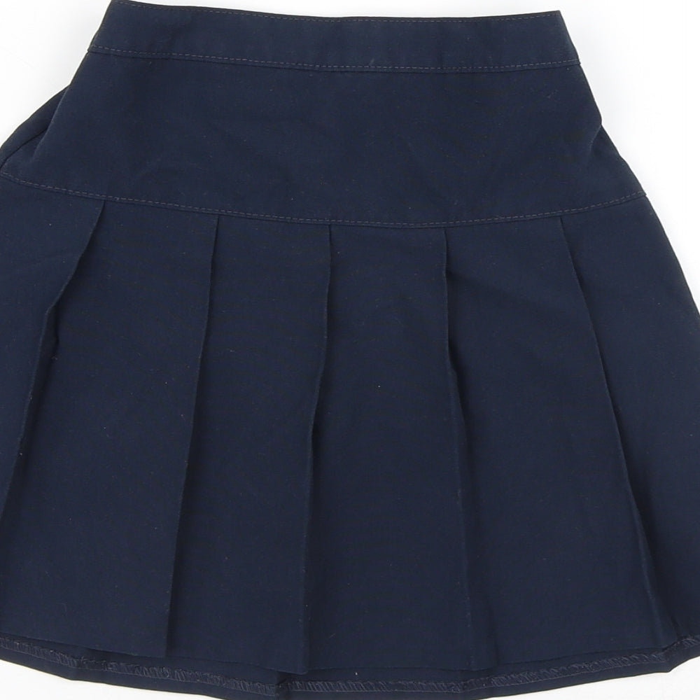 Dunnes Stores Girls Blue Polyester Pleated Skirt Size 4-5 Years Regular