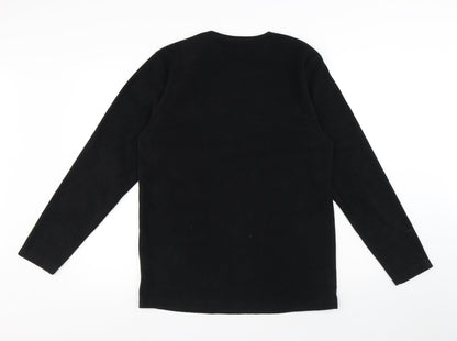 Mens UK Size M Preworn Black Pullover Sweatshirt