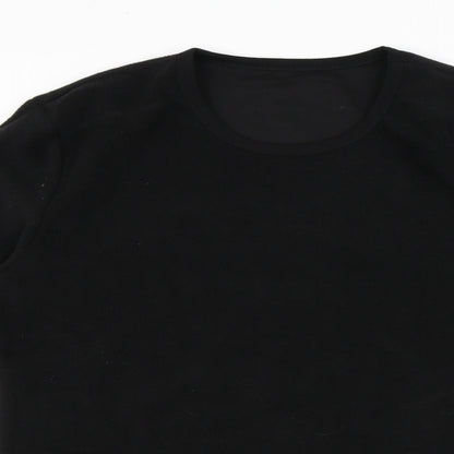 Mens UK Size M Preworn Black Pullover Sweatshirt