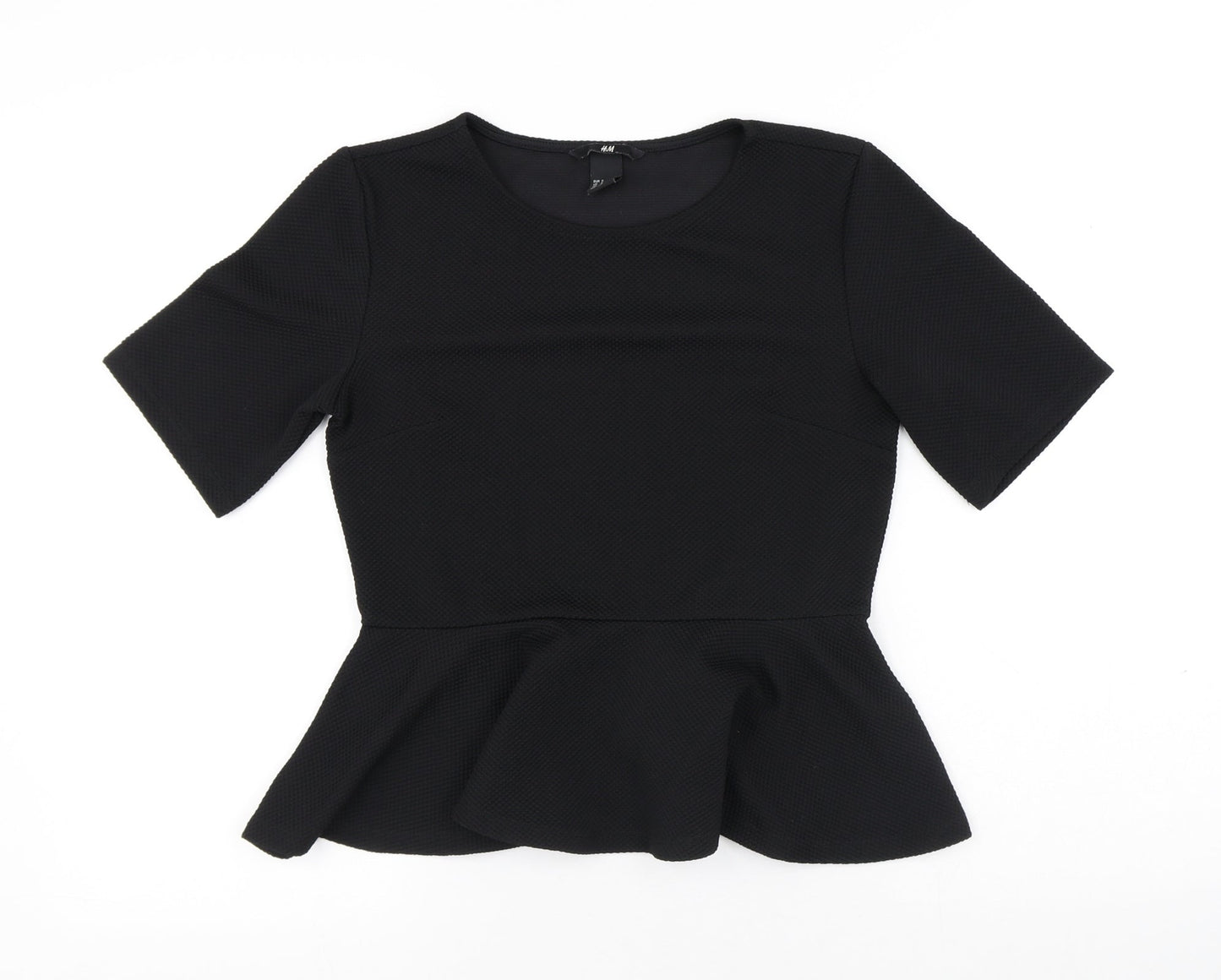 Womens UK Size S H&M Black Basic Blouse