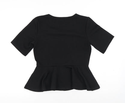 Womens UK Size S H&M Black Basic Blouse