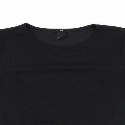Womens UK Size S H&M Black Basic Blouse
