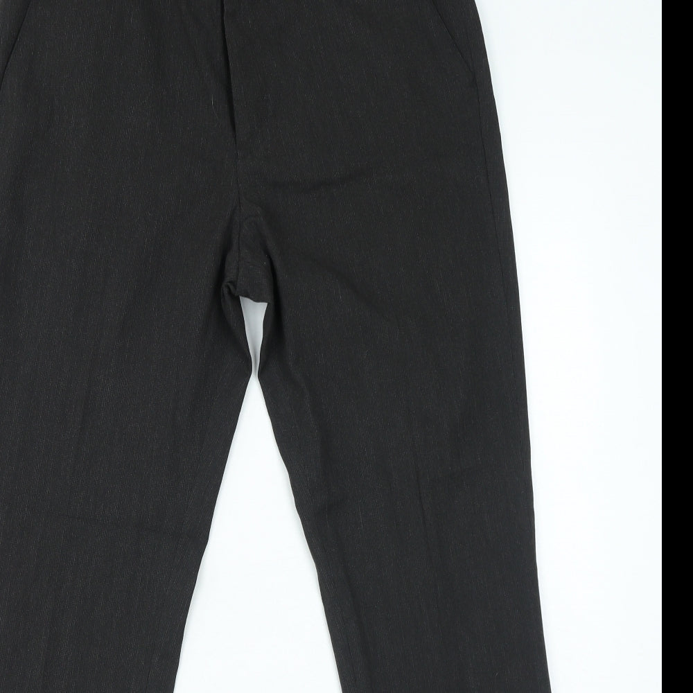 The Saville Row Mens Grey Polyester Trousers Size 34 in L27 in Regular Zip