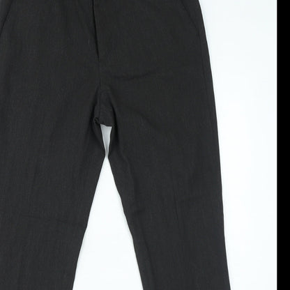 The Saville Row Mens Grey Polyester Trousers Size 34 in L27 in Regular Zip
