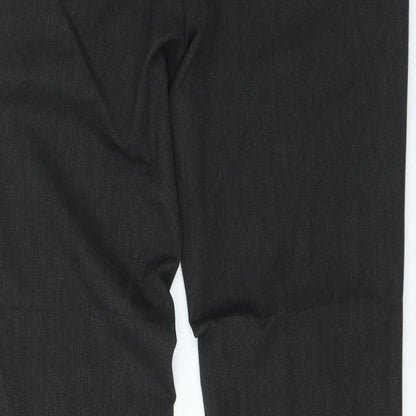The Saville Row Mens Grey Polyester Trousers Size 34 in L27 in Regular Zip