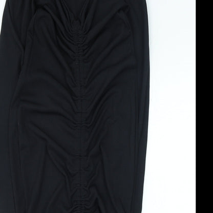 PRETTYLITTLETHING Womens Black Polyester Bodycon Size 12 Sweetheart Pullover