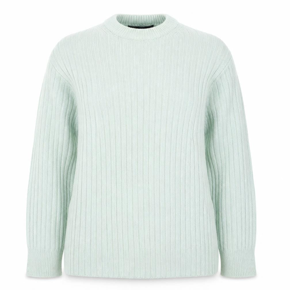 Marks and Spencer Womens Green Round Neck Polyester Pullover Jumper Size 14