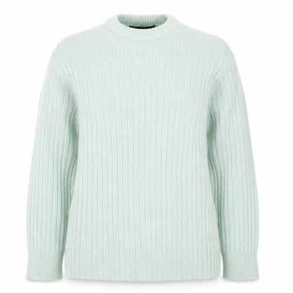 Marks and Spencer Womens Green Round Neck Polyester Pullover Jumper Size 14