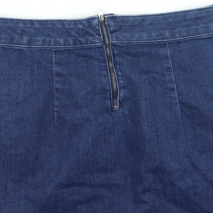 Womens UK Size 10 Denim & Co. Straight & Pencil Denim Skirt