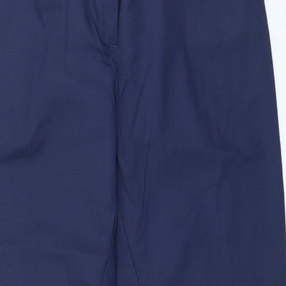 Meltemi Mens Blue Polyester Trousers Size 28 in L25 in Regular Zip