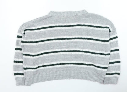 Womens UK Size M Preworn Grey Pullover Jumper