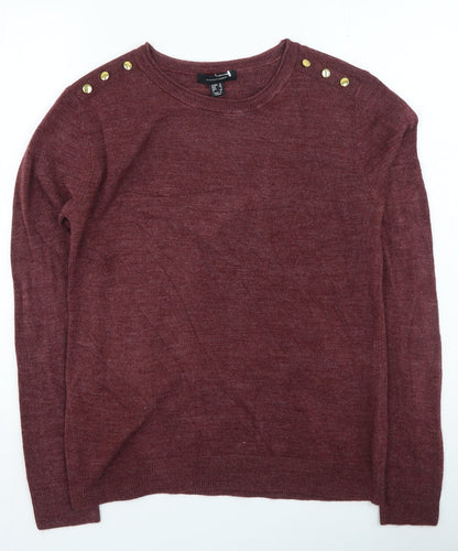 Primark Womens Purple Round Neck Acrylic Pullover Jumper Size 12