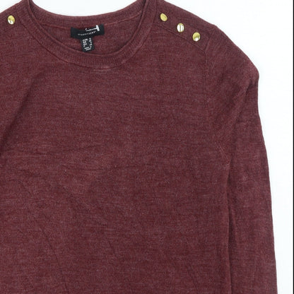 Primark Womens Purple Round Neck Acrylic Pullover Jumper Size 12