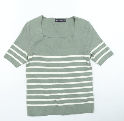 Womens UK Size 10 Marks and Spencer Green Pullover Jumper