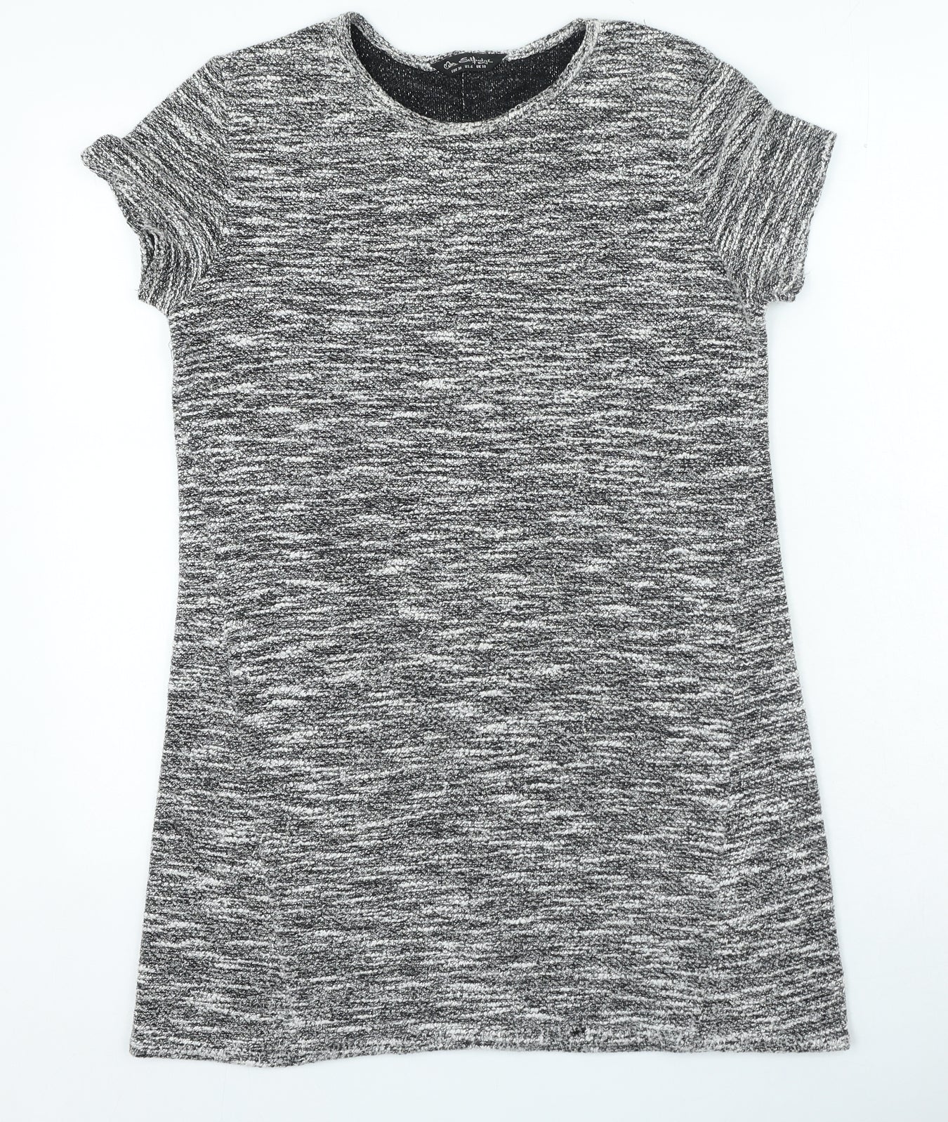 Miss Selfridge Womens Grey Polyester Jumper Dress Size 10 Round Neck Pullover