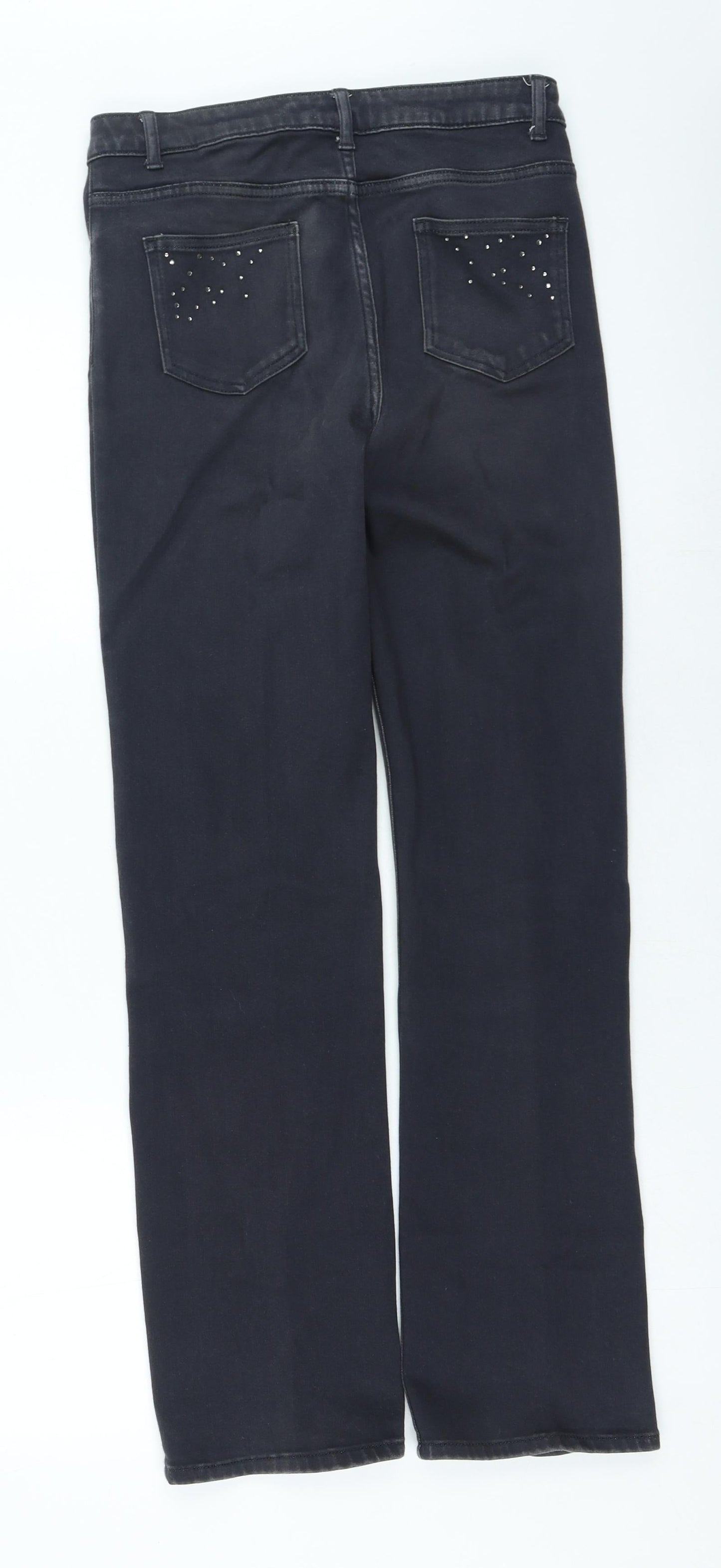 Womens UK Size 32 in Marks and Spencer Regular Fit Straight Grey Jeans