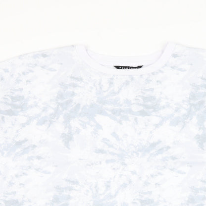 Peacocks Womens White Geometric Polyester Pullover Sweatshirt Size L Pullover