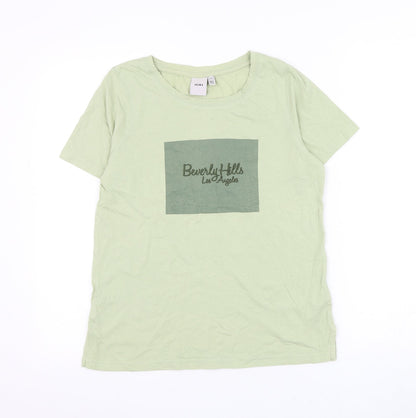 ICHI Mens Green Cotton T-Shirt Size XS Round Neck - Beverly Hills