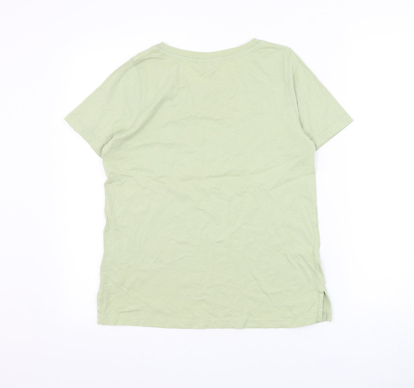 ICHI Mens Green Cotton T-Shirt Size XS Round Neck - Beverly Hills