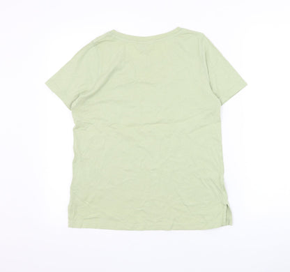 ICHI Mens Green Cotton T-Shirt Size XS Round Neck - Beverly Hills