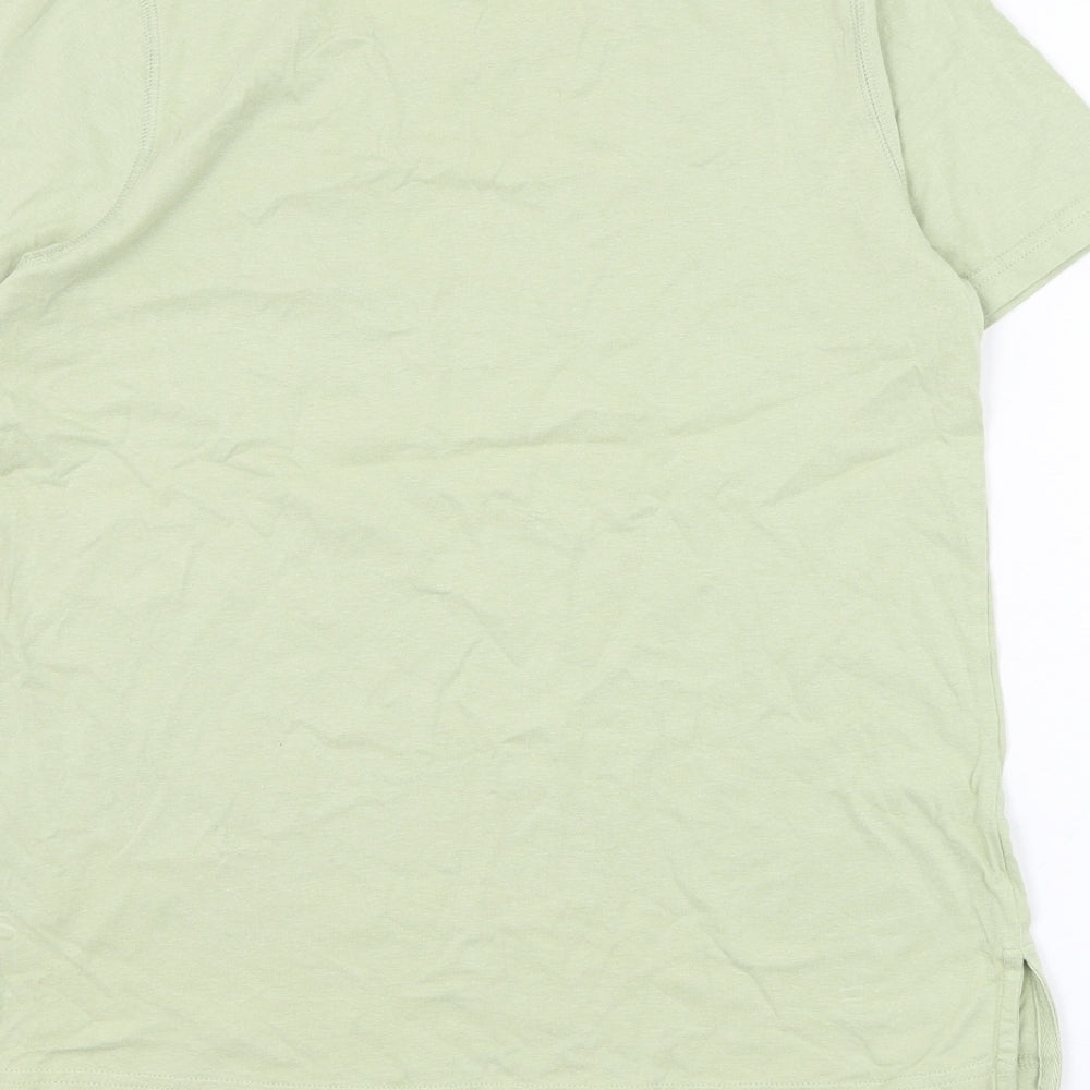 ICHI Mens Green Cotton T-Shirt Size XS Round Neck - Beverly Hills