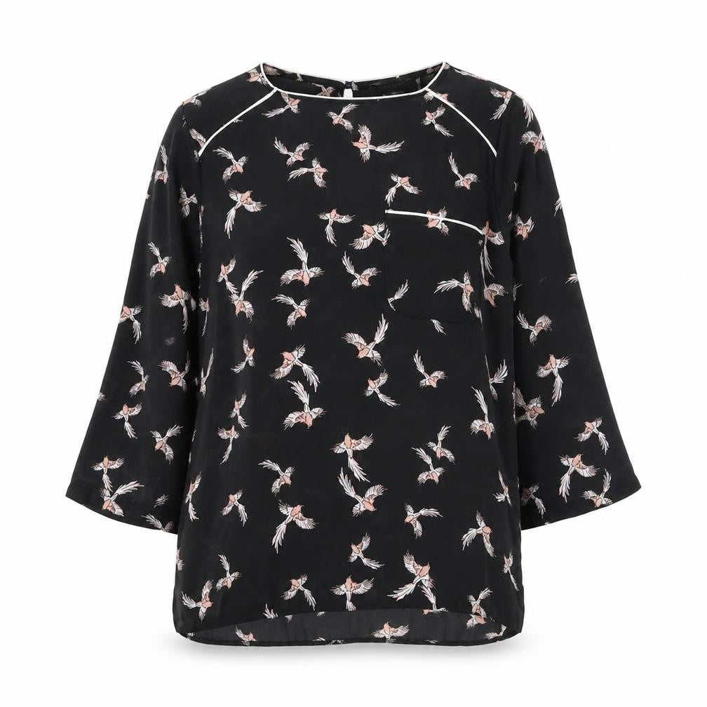 Womens UK Size 6 Primark Black Basic Blouse