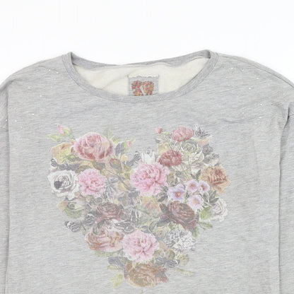 Womens UK Size S Dunnes Stores Grey Pullover Sweatshirt