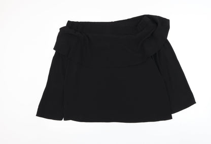 Atmosphere Womens Black Polyester Basic Blouse Size 12 Off the Shoulder