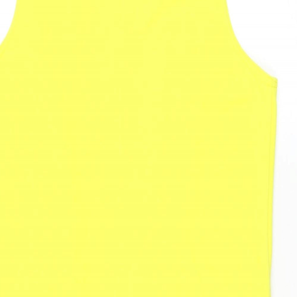 Parisian Collection Womens Yellow Collared Polyester Cardigan Jumper Size 14