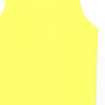 Parisian Collection Womens Yellow Collared Polyester Cardigan Jumper Size 14