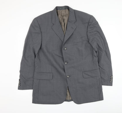 Mens UK Size 42 Lino Vierra Regular Grey Suit Jacket