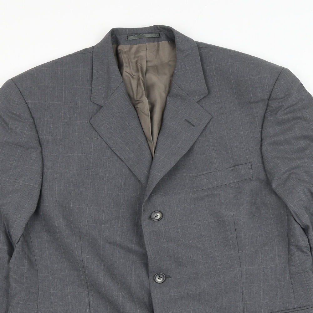 Mens UK Size 42 Lino Vierra Regular Grey Suit Jacket