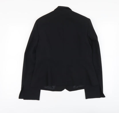 Todays Woman Womens Black Polyester Jacket Suit Jacket Size 12
