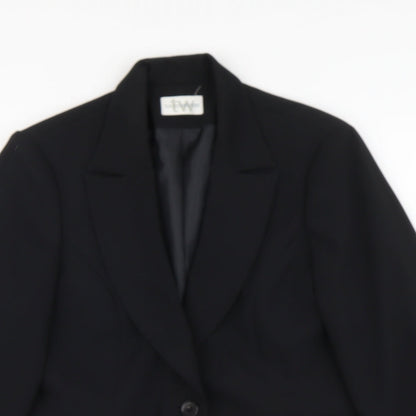 Todays Woman Womens Black Polyester Jacket Suit Jacket Size 12