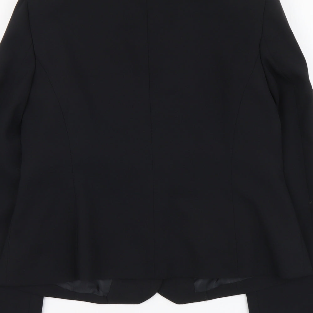 Todays Woman Womens Black Polyester Jacket Suit Jacket Size 12