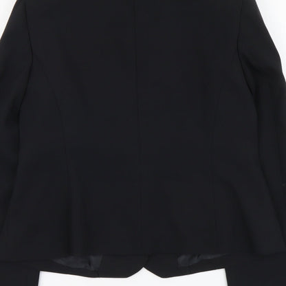 Todays Woman Womens Black Polyester Jacket Suit Jacket Size 12