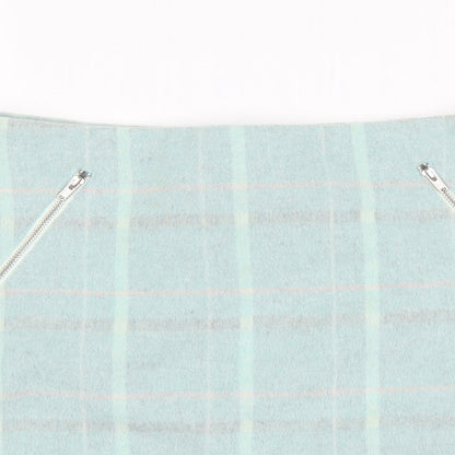 Tammy Girl Girls Blue Plaid Polyester Mini Skirt Size 13-14 Years Regular Zip