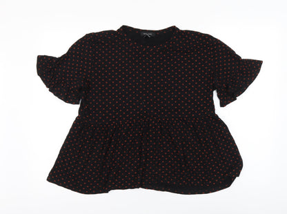 Womens UK Size 14 New Look Black Basic T-Shirt