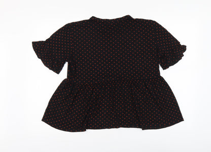 Womens UK Size 14 New Look Black Basic T-Shirt