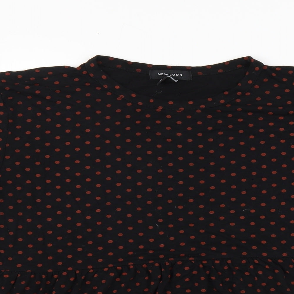 Womens UK Size 14 New Look Black Basic T-Shirt