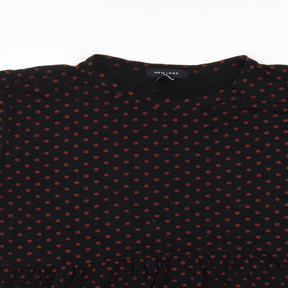 Womens UK Size 14 New Look Black Basic T-Shirt
