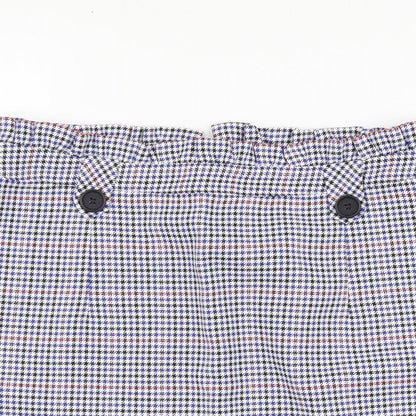 Topshop Womens Blue Herringbone Polyester Maxi Skirt Size 14 Zip