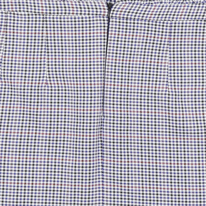 Topshop Womens Blue Herringbone Polyester Maxi Skirt Size 14 Zip