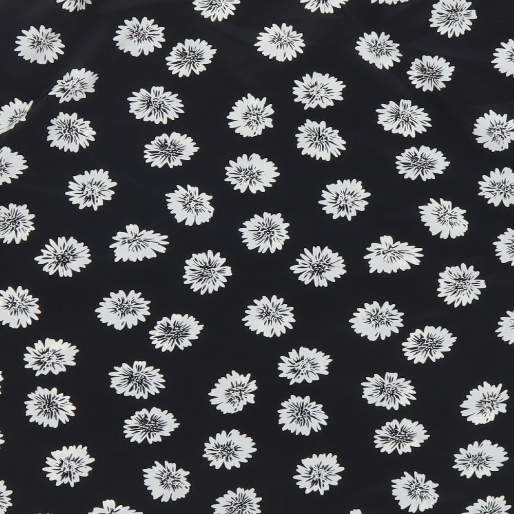 Womens UK Size S Marks and Spencer Black Basic Button-Up